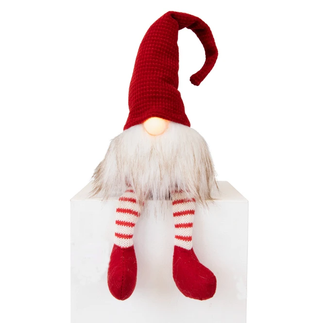 LED-Wichtel - Mit Schlenkerbeinen - Ca. 11 X 11 X 48 Cm