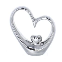 Herzsilhouette Silber - Ca. 13,5 X 4 X 15 Cm