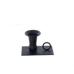 Kerzenhalter Schwarz - Aus Metall - Ca. 11 X 6,5 X 7 Cm