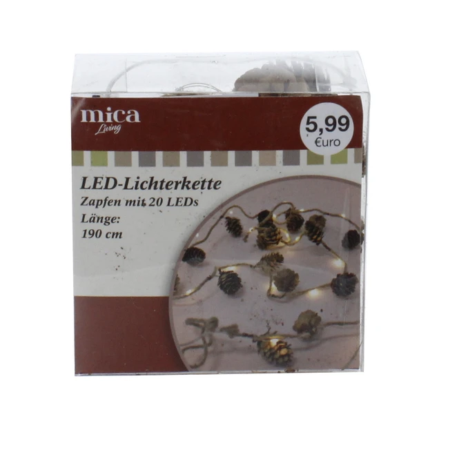 Lichterkette Zapfen - 20 LED
