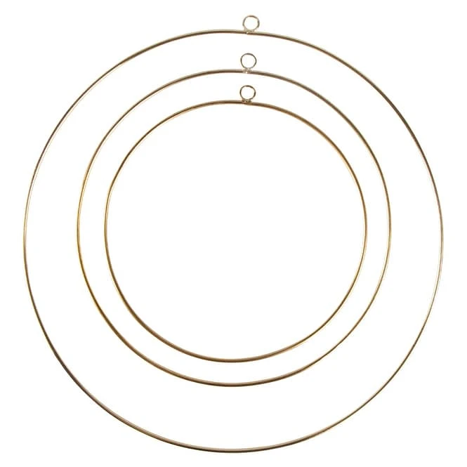 Dekohänger - Ringe - 3 Stück - Gold – Bild 3