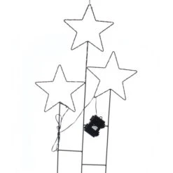 Pflanzenstecker - 3 Sterne Mit LED - Ca. 40 X 80 Cm