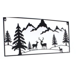 Wandbild - Hirsche Im Wald - Ca. 60 X 0,5 X 30 Cm