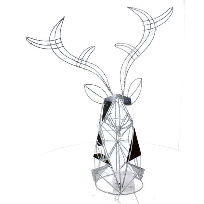 Hirschkopf Mit LED - Ca. 40 Cm