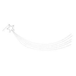 80er LED-Lichterkette - Sternschnuppe - Ca. 60 Cm