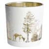 Teelichtglas - Winterwald - Ca. 10 X 10 Cm