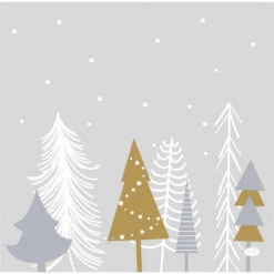 12 Servietten - Tannenbäume - Ca. 40 X 40 Cm