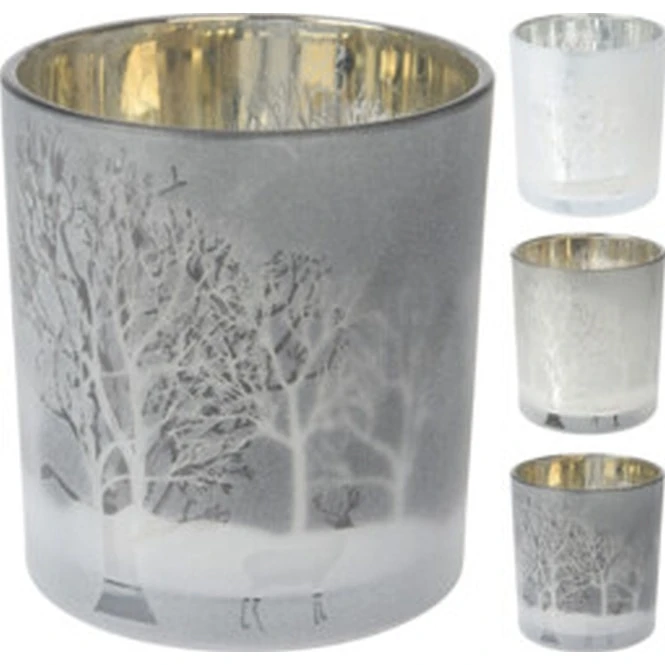 Teelichtglas - Bäume - Ø = Ca. 8cm – Bild 3