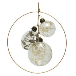 Dekohänger - Ring Mit Kugeln - Ø = Ca. 17,5 Cm