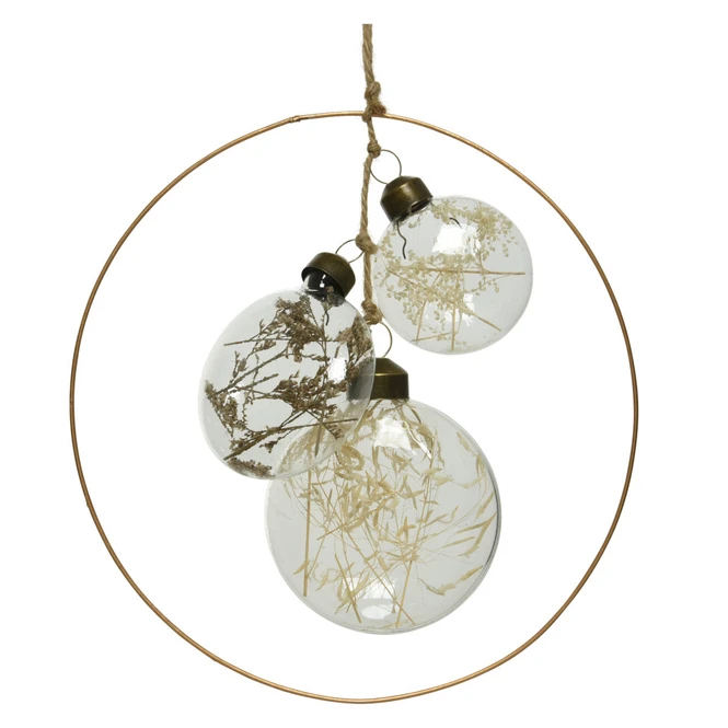 Dekohänger - Ring Mit Kugeln - Ø = Ca. 17,5 Cm