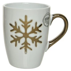 Tasse - Schneeflocke - Aus Keramik - Ca. 250 Ml - Ca. 11 X 8 Cm - 1 Stück