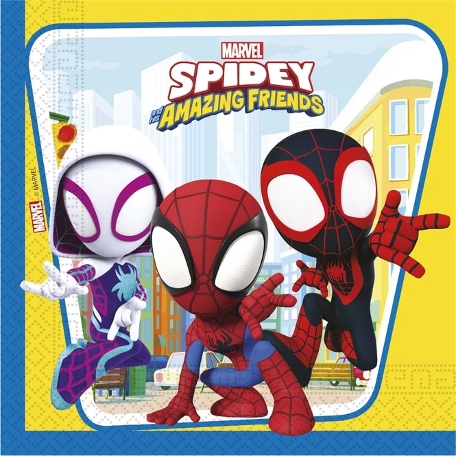 Procos Spidey Und Seine Superfreunde - 20 Servietten - Ca. 33 X 33 Cm