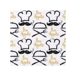 20 Servietten - Bon Appetit - Ca. 33 X 33 Cm