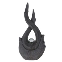 Dekoobjekt Mit Solar LED - Aus Magnesia - Ca. 26 X 15,5 X 55 Cm