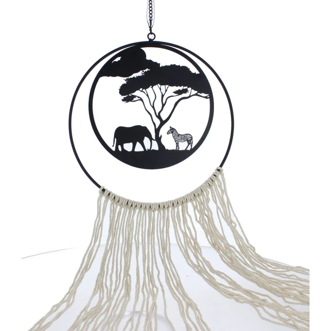 Dekohänger - Savanne - Aus Metall Und Textil - Ca. 95 X 24 Cm