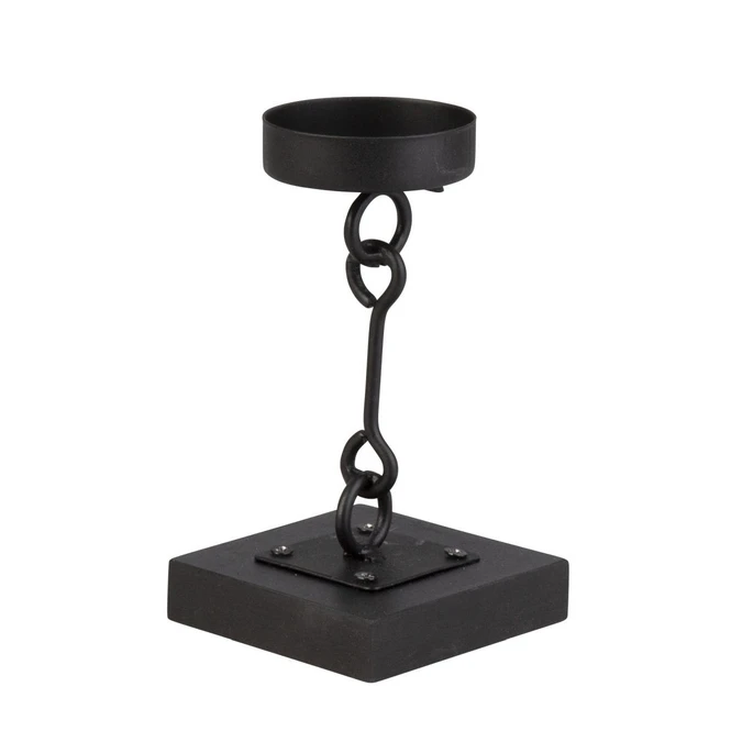 Kerzenständer - Schwarz - Aus Metall - Ca. 7 X 7 X 12 Cm