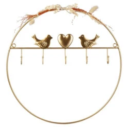 Dekokreis - Schlüsselhalter - Gold - Aus Metall - Ca. 40 X 3 Cm