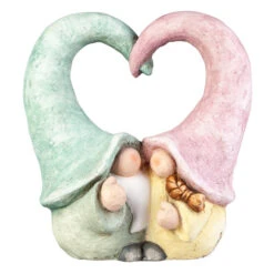 Pflanztopf - Wichtelpaar - Aus Magnesia - Ca. 35 X 21 X 36 Cm