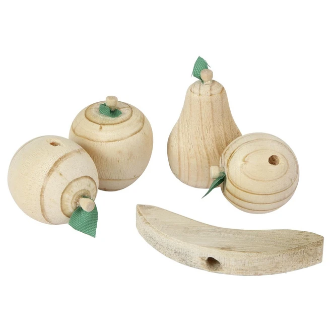 KERBL Nagerzubehör - Knabberfrüchte Natur - Aus Holz - 5 Stück – Bild 3