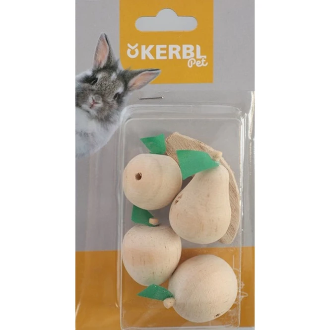 KERBL Nagerzubehör - Knabberfrüchte Natur - Aus Holz - 5 Stück