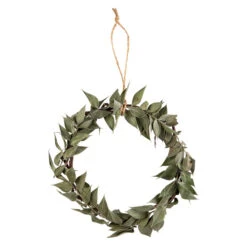 Ruscus-Kranz Zum Hängen - Grün - Ø Ca. 10 Cm