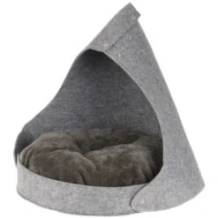 Katzenlounge Zelt - Mit 2 Kissen - Grau/schwarz - Ca. 50 X 50 X 55 Cm