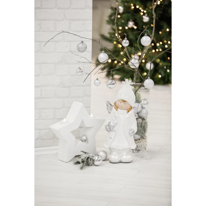 Christbaumkugeln - Silber - 12 Stück – Bild 2