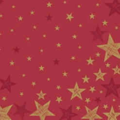 12 Servietten - Sterne - Rot - Ca. 40 X 40 Cm