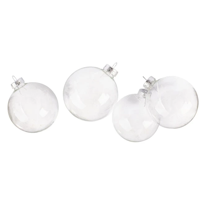 Christbaumkugeln - Mit Federn - Aus Glas - 4 Stück – Bild 2