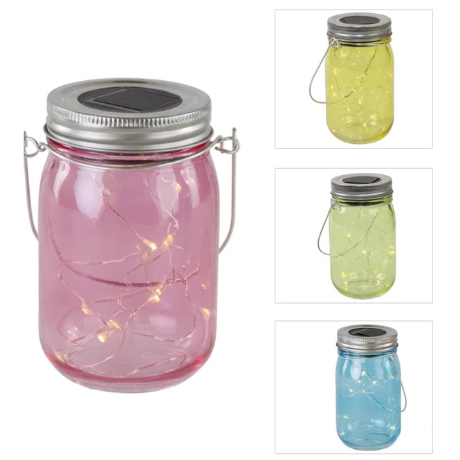 LED-Solarlampe - Aus Glas - 8 X 14 Cm - 1 Stück – Bild 7