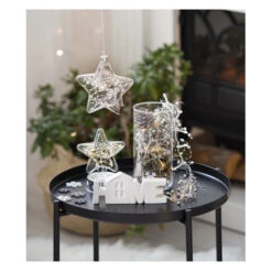 LED-Standdeko - Stern - Aus Glas - Ca. 12 X 8 X 16 Cm