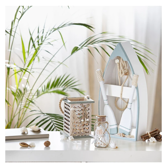 Deko-Boot - Aus Holz - Ca. 21 X 8,5 X 43 Cm – Bild 2