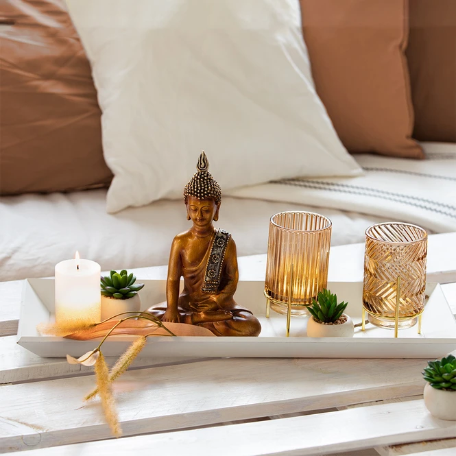 Tablett - Aus Holz - Ca. 60 X 20,5 X 4 Cm - In Weiß – Bild 2