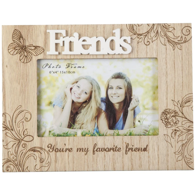 Bilderrahmen - Für 1 Foto à 15x10 Cm - Friends - Aus Holz - 22x1x17 Cm