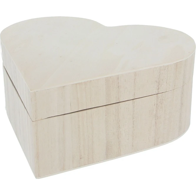 Dekokästchen - Herz - Aus Holz - Natur - 20 X 19 X 8 Cm – Bild 2