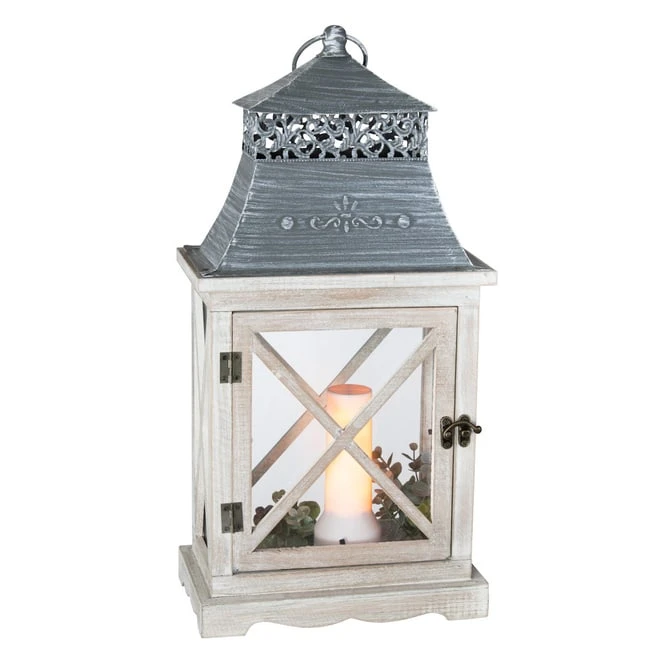 Laterne - Aus Holz - 30 X 19 X 65 Cm – Bild 2